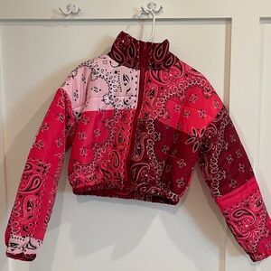 Bandana Cropped Puffer Jacket